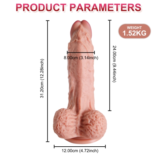 Великий фалоімітатор реалістичний на присосці тілесного кольору XISE &amp;quot;Big fat dick&amp;quot; - 3