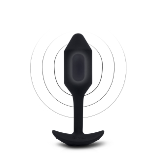 Анальная пробка с вибрацией B-Vibe для эротических игр силиконовая черная