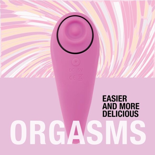 Вакуумный стимулятор для клитора и вагинальный вибратор 2 в 1 розовый FeelzToys FemmeGasm - 5
