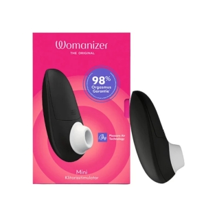Вакуумний міні стимулятор клітора чорний Womanizer Mini 2