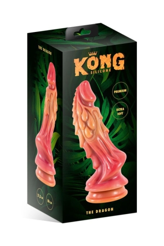 Фентезійний фалоімітатор на присосці тілесного кольору Kong Silicone The Dragon - 2