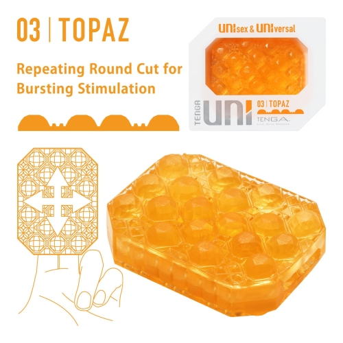 Мастурбатор унисекс компактный оранжевый Tenga UNI - 2