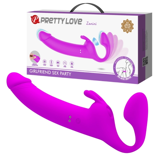 Безременной вибрострапон реалистичный розовый Lybaile Pretty Love ZANINI - 1
