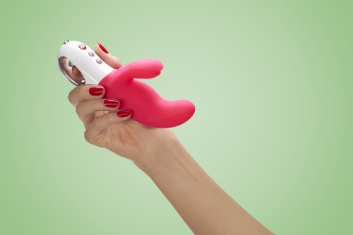 Вибратор со стимуляцией клитора розовый Fun Factory Miss Bi - 18