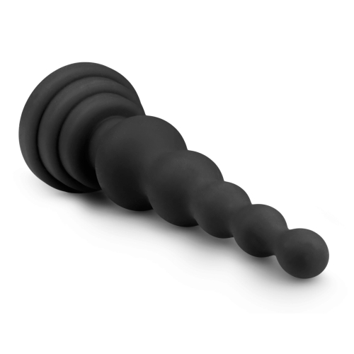 Анальная пробка шарообразная в форме елки силиконовая черная EasyToys - 2