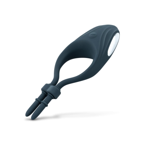 Ерекційне віброкільце на член синє Boners Adjustable Cockring - 6