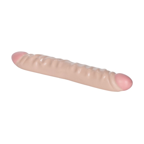 Фалоімітатор двосторонній реалістичний бежевого кольору California Exotic Novelties - 5