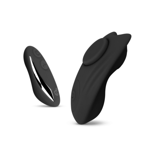 Вибротрусики для стимуляции клитора с пультом ДУ черного цвета EasyToys Buzzy Butterfly - 2