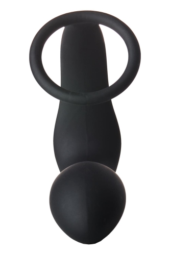 Вібромасажер для простати з еррекційним кільцем чорного кольору Dream Toys Fantasstic vibrating - 3