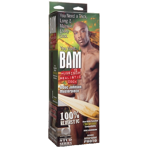 Фалоімітатор 25,4 / 7 см великий реалістичний Doc Johnson BAM-Huge 13 Inch Realistic Cock-вініловий - 3