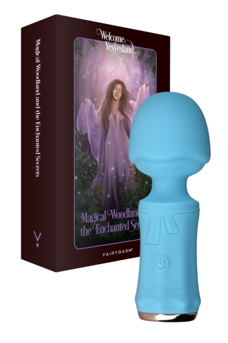 Вібромасажер Ванд у формі мікрофона блакитного кольору FairyGasm SecretFuntasy - 1