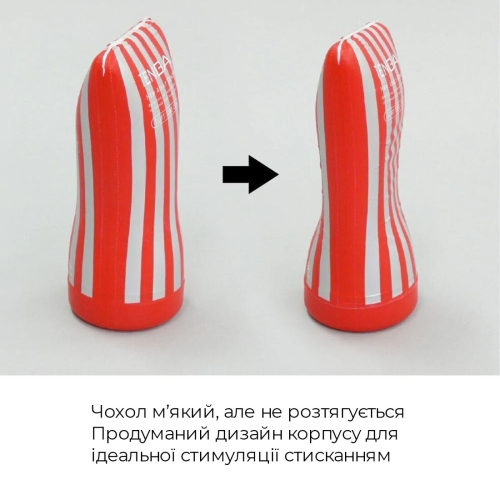 Мастурбатор-м'яка подушечка для члена tenga (Тенга) Squeeze Tube Cup - 6