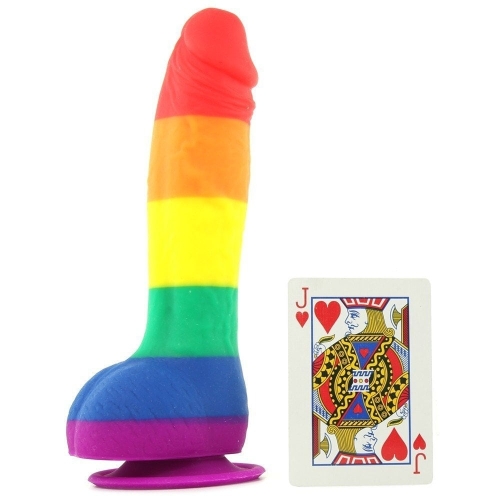 Фалоімітатор реалістичний на присосці райдужний NS Novelties на Colours Pride Edition - 2