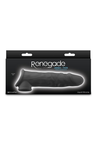 Насадка на член із отвором для мошонки чорна NS Novelties Renegade - 3