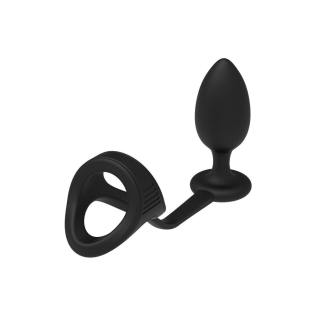 Масажер простати з ерекційним кільцем чорного кольору Dream Toys Ramrod