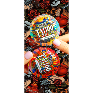 Презерватив с рельефным рисунком из латекса прозрачного цвета One Tattoo Touch 1 штука
