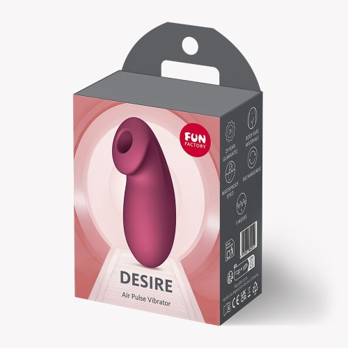 Вакуумний стимулятор для клітора бордовий Fun Factory Desire Wine Red 11 режимів роботи - 6