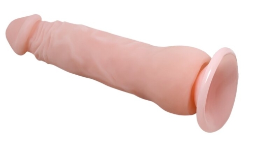 Вібратор на присосці реалістичний тілесний Vibrating Cock - 4