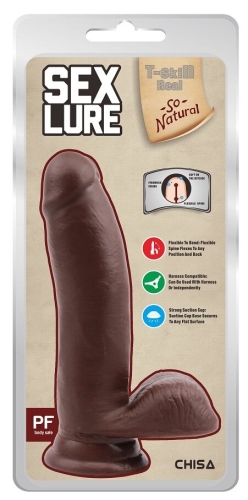 Фалоімітатор реалістичний на присоску коричневий CHISA Sex Lure - 7