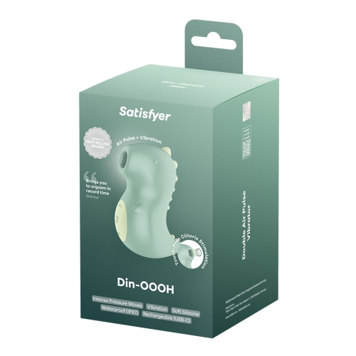 Вакуумный клиторальный стимулятор зеленый Satisfyer Din-OOH - 5