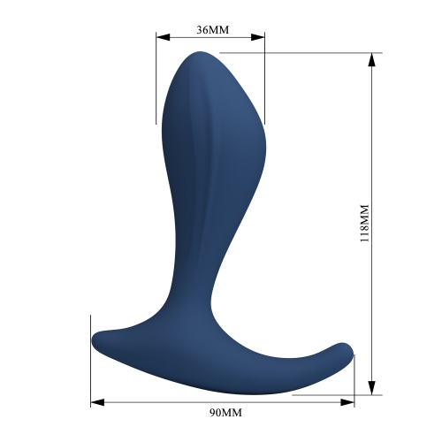 Масажер простати силіконовий синій LYBAILE MR.PLAY Bill Silicone Prostate Massager - 7