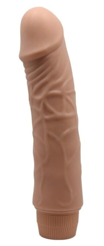 Вібратор реалістик бежевий BARBARA 7.6 Jeff MULTI-SPEED VIBRATOR - 2