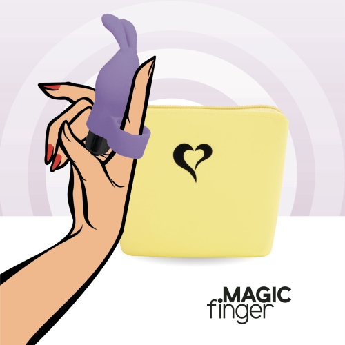 Вібратор на палець для стимуляції клітора фіолетовий FeelzToys Magic Finger Vibrator - 4