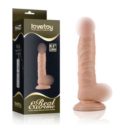 Фалоімітатор реалістичний на присоску 21 см Lovetoy Real Extreme - 1