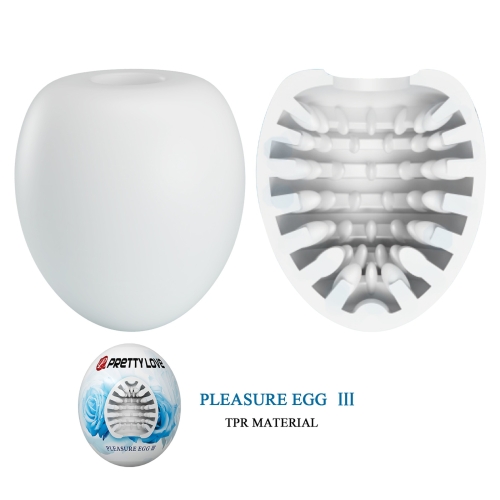 Мастурбатор яйце в колбі біле Lybaile PRETTY LOVE Pleasure Egg - 1
