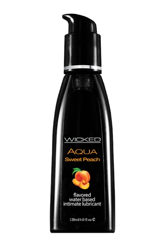 Оральный лубрикант на водной основе со вкусом персика Wicked sensual care Аqua 120 мл - 1