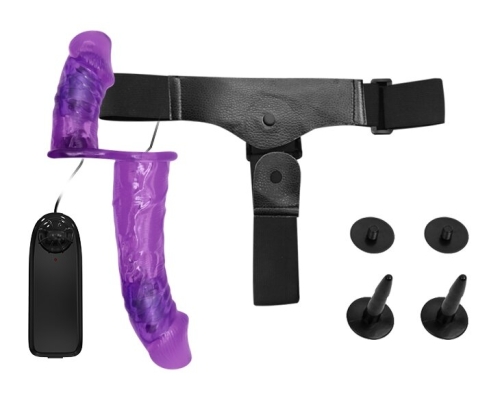 Страпон на трусиках с вибрацией с 2-мя вибромоторами ULTRA PASSIONATE HARNESS STRAP-ON - 6