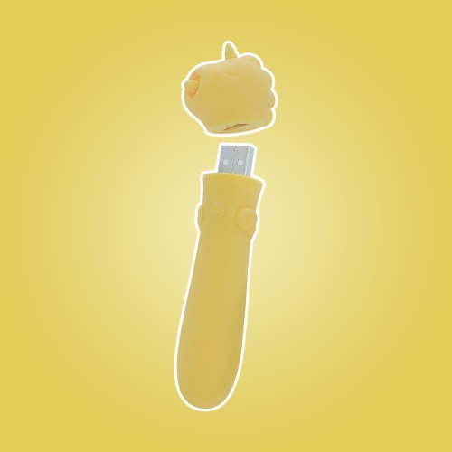 Віброкулька одноріжка для клітора жовтого кольору Unihorn USB Bullet Bean Blossom - 8