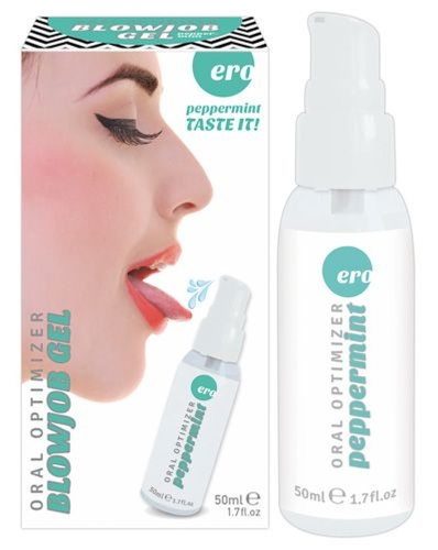 Стимулирующий оральный гель на водной основе со вкусом мяты перцовой Hot Oral Optimizer Blowjob Gel 50 мл - 1