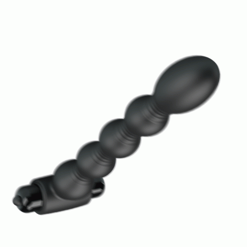 Вібратор анальний кулястий чорного кольору Lybaile MR PLAY Vibrating Anal Plug - 6
