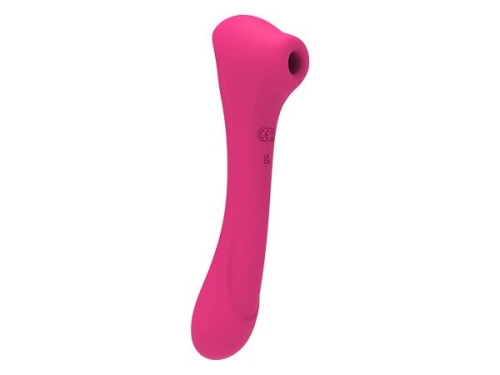Вибратор и вакуумный клиторальный стимулятор 2 в 1 розовый Alive New Midnight Quiver Magenta - 1