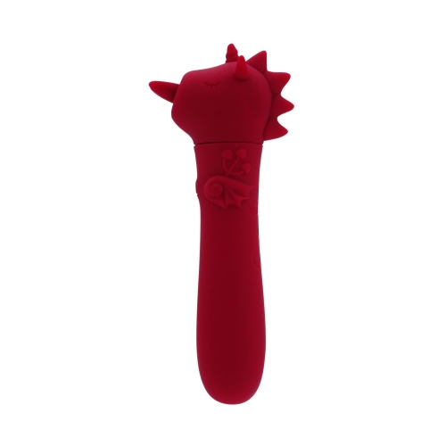 Вибропуля единорожка для клитора бордового цвета Unihorn USB Bullet Blaze Diablo - 1