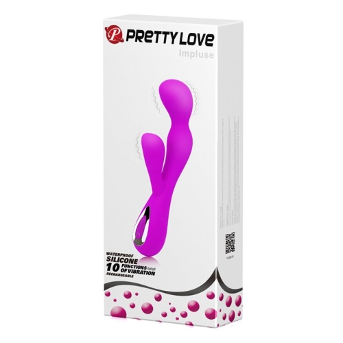 Вібратор зі стимуляцією клітора LYBAILE Pretty Love IMPULSE - 11