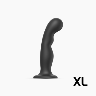 Насадка для страпона силиконовая черного цвета Strap On Me Dildo Plug P&amp;amp;G размер XL