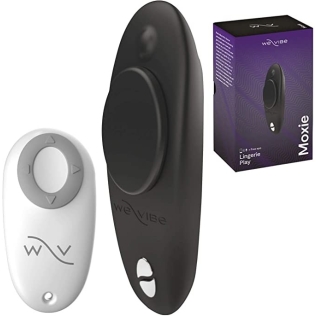 Кліторальний вібратор під трусики чорний We-vibe Moxie satin