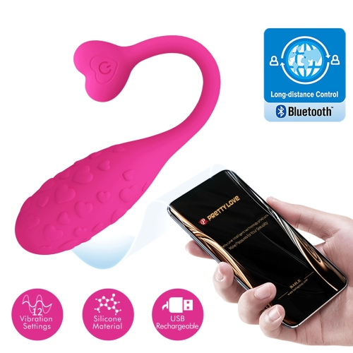 Смарт виброяйцо вагинальное розовое LYBAILE Pretty Love Fisherman Mobile APP - 2