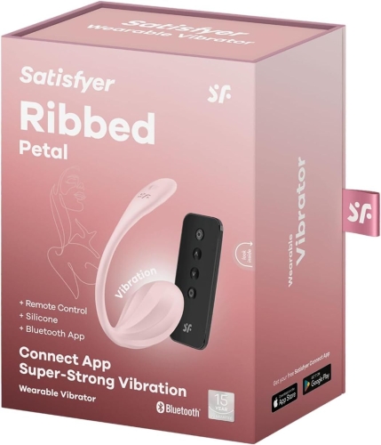 Віброяйце з пультом управління рожевого кольору Satisfyer Shiny Petal Connect App - 7