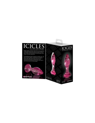 Анальна скляна пробка рожевого кольору Pipedream Icicles 79 - 3