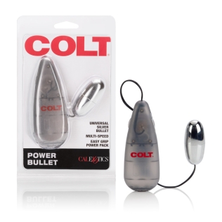 Вибропуля с пультом управления серебристая California Exotic Novelties COLT Multi-Speed Power Bullet