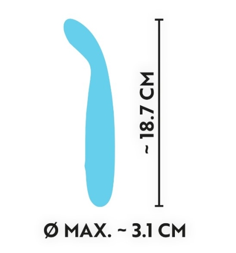 Вибратор вагинальный и точки G синего цвета Soft Silicone - 2