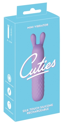 Мини клиторальный вибратор c мягкими виброушками фиолетового цвета Soft Silicone Cuties - 1