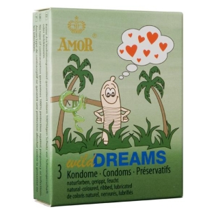 Презервативы с ребристой поверхностью Amor Wild Dreams 3 штуки