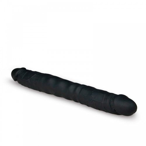 Фалоімітатор двосторонній чорний EasyToys Silicone double end dildo ET24909 - 2