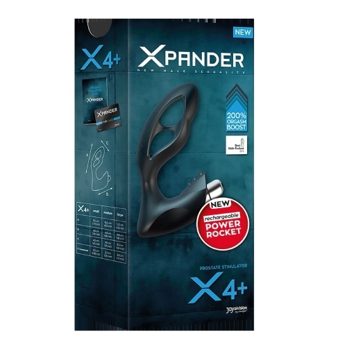 Вібромасажер простати чорного кольору JOY Division Xpander X4 розмір М - 4