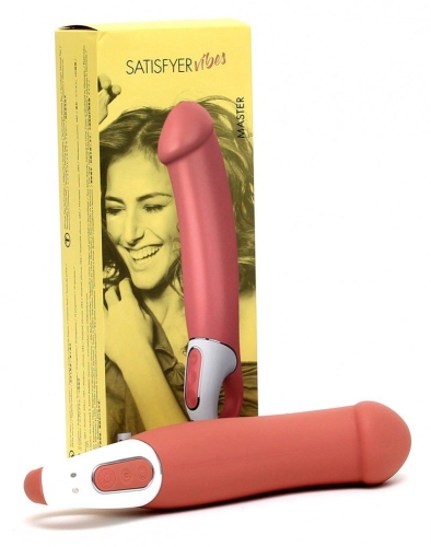 Вибратор вагинальный силиконовый водонепроницаемый оранжевый Satisfyer Vibes Master 12 режимов работы - 4