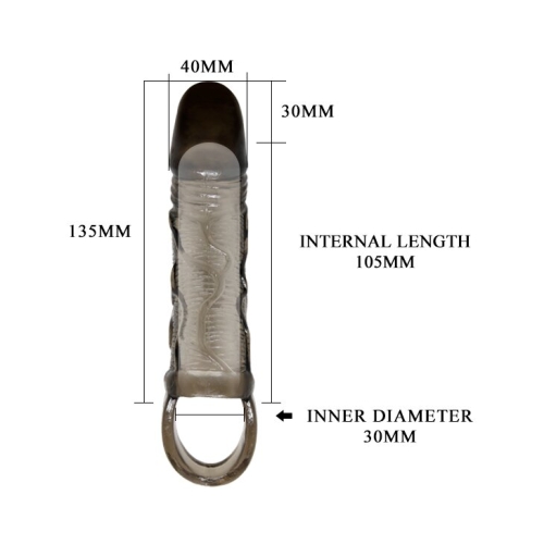 Насадка для потовщення члена і підтримки ерекції чорна &amp;quot;Men extension&amp;quot; - 6
